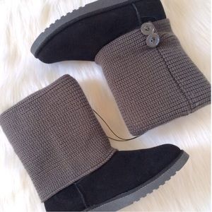 Gray & Black Sweater Boot